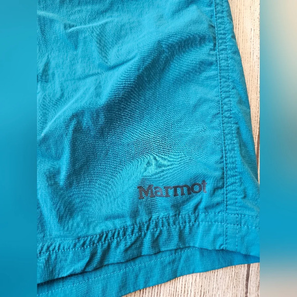 Marmot Men's Size Large Pull On Turquoise Activewear Performance Shorts Pockets - Picture 2 of 8